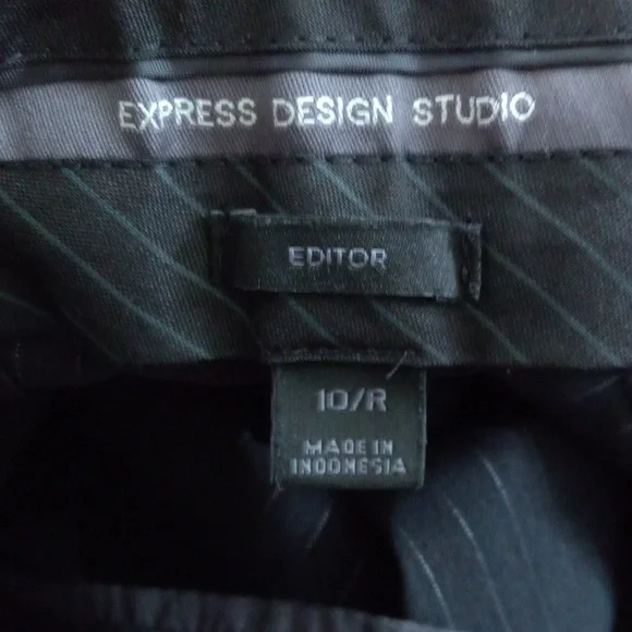 Express Design Studio Editor Dress Pants Striped Slacks - Picture 7 of 8
